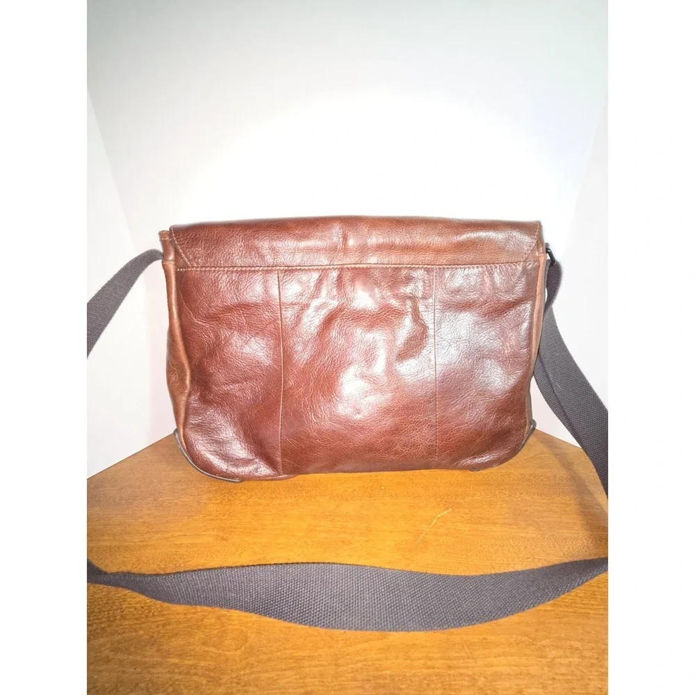 FOSSIL Brown‎ Leather COGNAC Laptop Messenger Or Briefcase